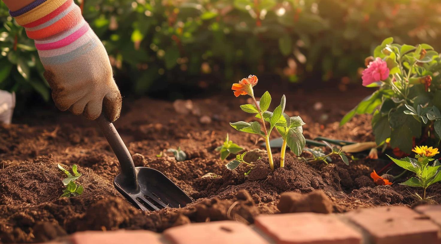 Entfernung von unerwünschten Pflanzen im Rasen